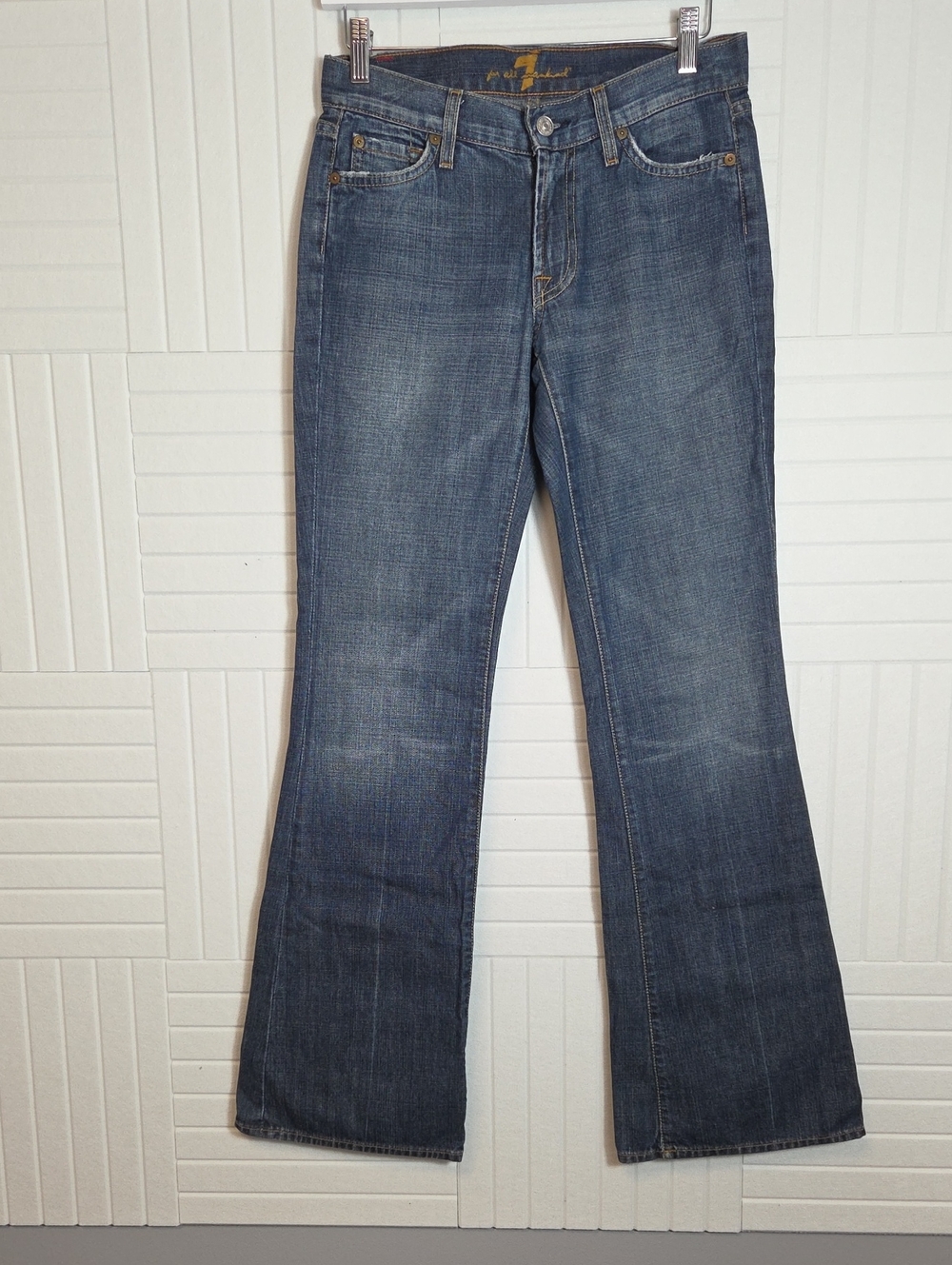 7 For All Mankind Flares Jeans Made In USA Size 27 TALL